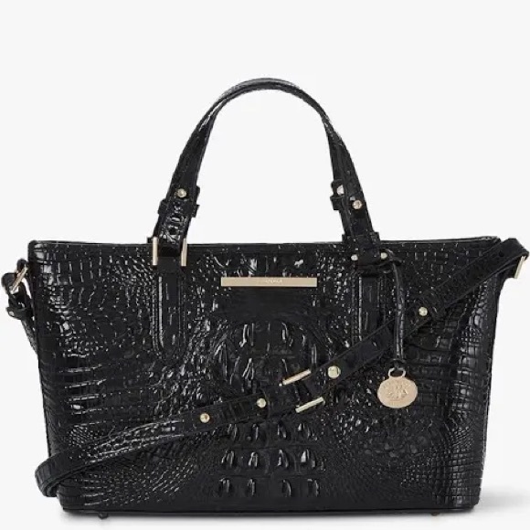 Brahmin Mini Asher Black Melbourne Satchel